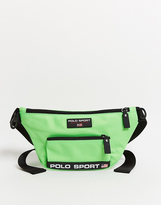 Polo Ralph Lauren Sport bum bag in neon green