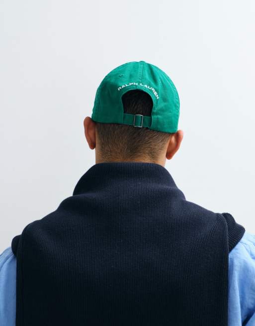 Polo Ralph Lauren – Sport Capsule – Baseballkappe in Grün mit Flaggenlogo, 3 von 7