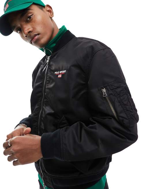 Polo Ralph Lauren Sport Capsule bomber jacket in black ASOS