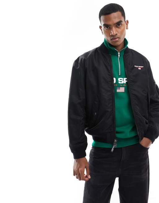 Polo Ralph Lauren – Sport Capsule – Bomberjacke in Schwarz, 2 von 4