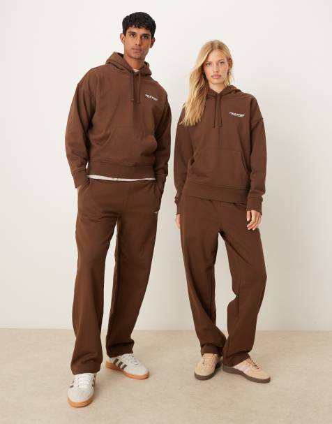 Polo Ralph Lauren - Sport Capsule - Brune bukser med afslappet pasform og flaglogo i kraftigt fleece - view 1