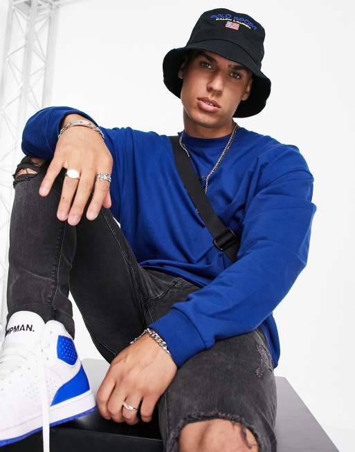 Polo Ralph Lauren Sport capsule bucket hat in black with retro logo | ASOS