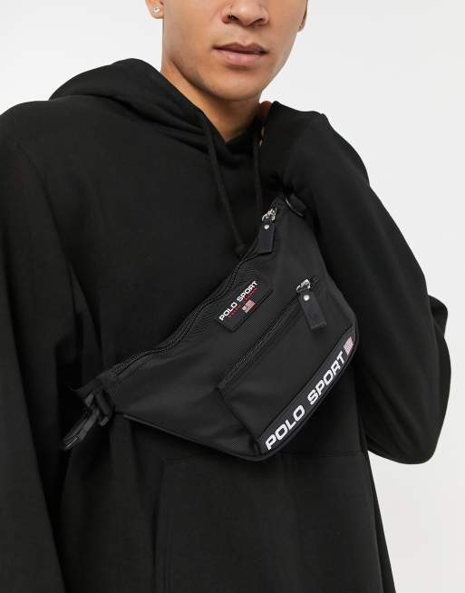 Polo Ralph Lauren sport capsule bum bag in black with logo