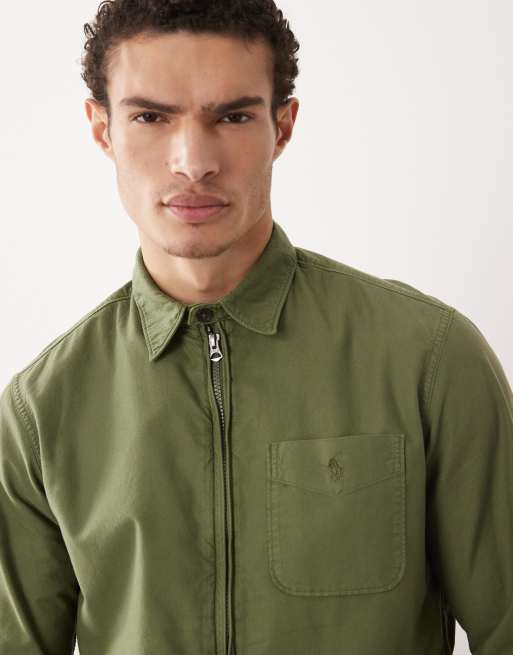 Polo Ralph Lauren - Sport Capsule - Camicia a maniche lunghe kaki con zip, 3 di 5