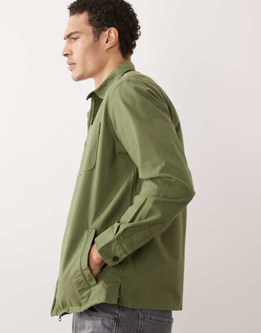 Polo Ralph Lauren - Sport Capsule - Camicia a maniche lunghe kaki con zip, 4 di 5