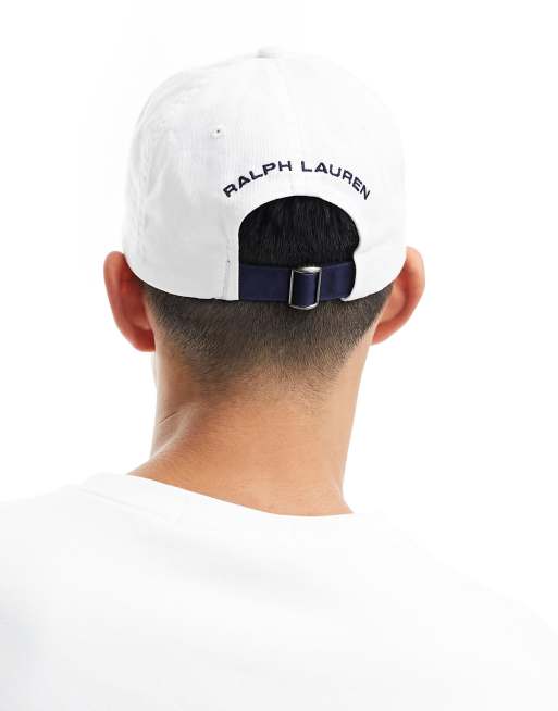 Polo Ralph Lauren Sport Capsule Casquette de baseball en serge a logo Blanc ASOS
