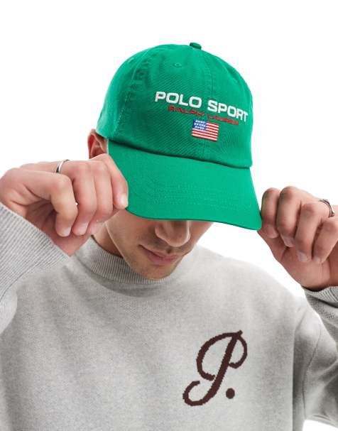 Polo Ralph Lauren - Sport Capsule - Casquette de baseball en sergé à logo drapeau - Vert moyen - view 1