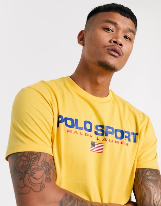 Yellow polo sport t clearance shirt