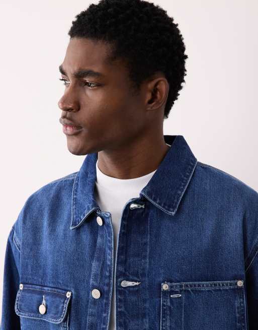 Polo Ralph Lauren Sport capsule flag logo denim trucker jacket in blue, 3 of 5