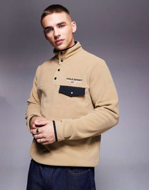 Polo Ralph Lauren – Sport Capsule – Fleece-Sweatshirt in Hellbraun mit Logo - view 1