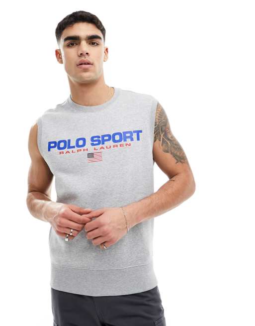 Polo Ralph Lauren – Sport Capsule – Gestricktes Trägertop in Grau