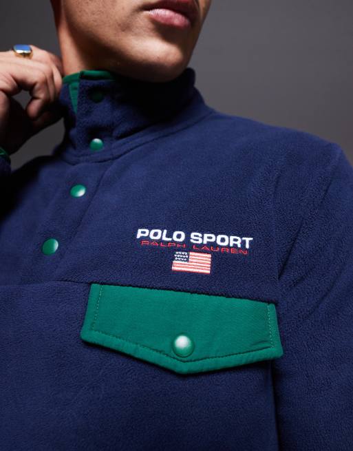 POLO　SPORTS　RALPH　LAUREN Polo Ralph Lauren – Sport Capsule – Granatowy polar z logo