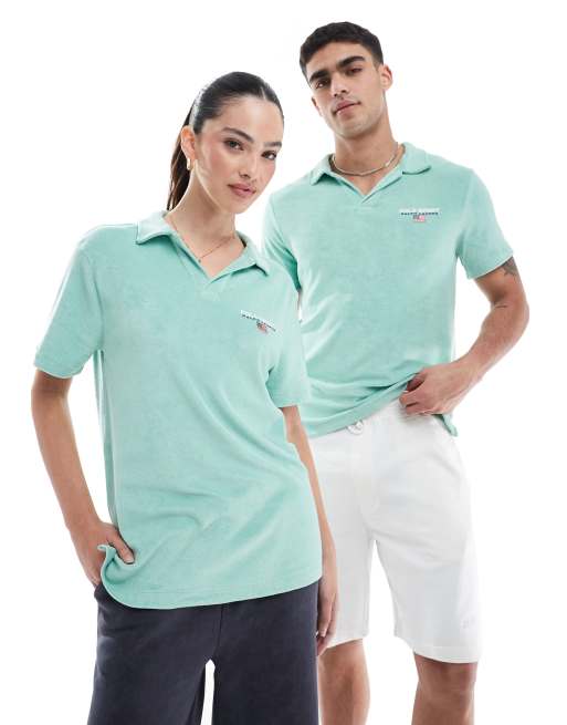 Polo Ralph Lauren – Sport Capsule – Jasnozielona koszulka polo z lekkiej bawełnianej tkaniny frotté z logo na piersi