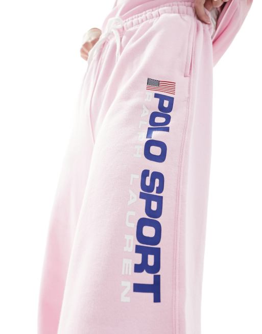 Polo Ralph Lauren - Sport Capsule - Joggers rosa con logo laterale, 5 di 5