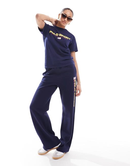 Polo Ralph Lauren - Sport Capsule - Joggingbroek met logo aan de zijkant in marineblauw
