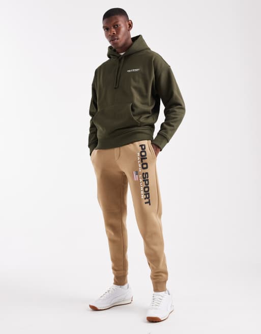 Polo Ralph Lauren – Sport Capsule – Kakibeige mjukisbyxor med mudd och flagglogga, 2 av 5