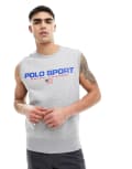 [Polo Ralph Lauren] Polo Ralph Lauren Sport Capsule knitted singlet in grey L GREY