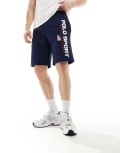 [Polo Ralph Lauren] Polo Ralph Lauren Sport capsule large flag logo sweat shorts in navy S navy