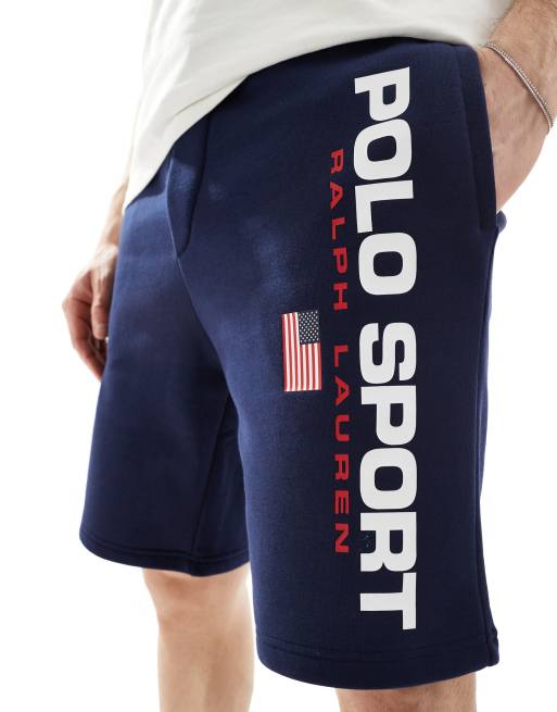 Polo Ralph Lauren Sport capsule large flag logo sweat shorts in
