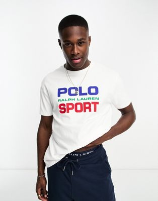 Polo Ralph Lauren Sport capsule large logo t-shirt classic fit in white