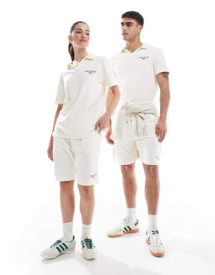 Polo Ralph Lauren - Sport Capsule - Leichte Shorts in Creme aus Baumwoll-Terry mit kleinem Logo, Kombiteil-Weiß