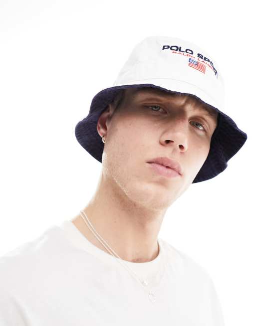 Polo Ralph Lauren Sport Capsule Loft logo twill bucket hat in white