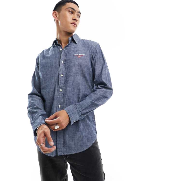 Polo Ralph Lauren Sport Capsule logo denim shirt classic oversized 
