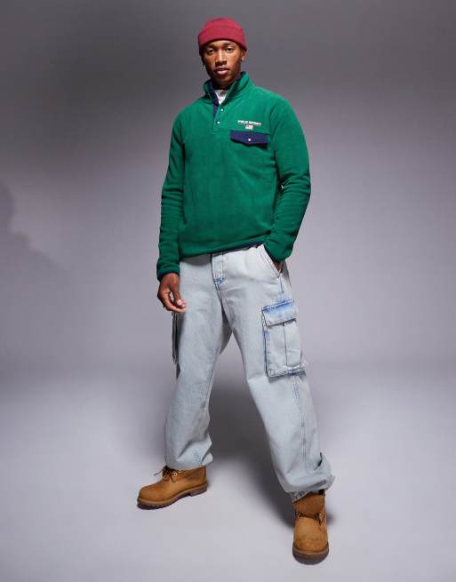 POLO　Ralph Lauren　sports Polo Ralph Lauren Sport Capsule logo front half zip