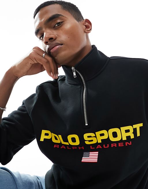 Polo Ralph Lauren Sport Capsule logo front half zip Polo Ralph Lauren Sport Capsule logo front half zip