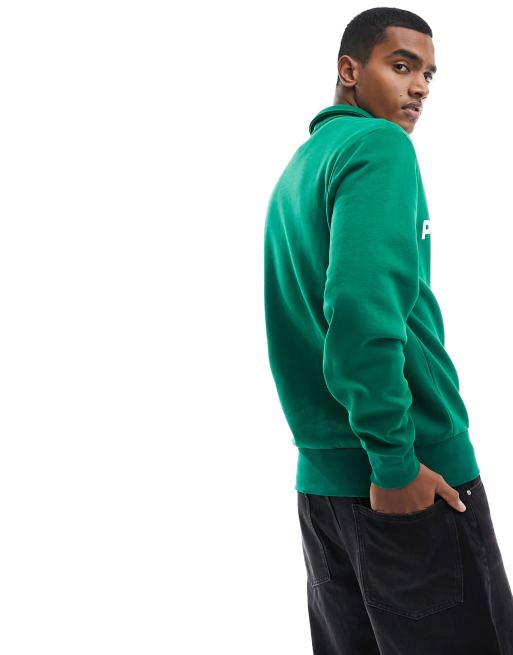 Polo Ralph Lauren Sport Capsule logo front half zip sweatshirt in mid green