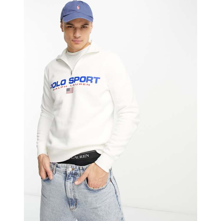 Polo sport half zip on sale sweatshirt