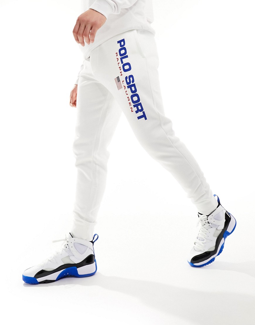 Polo Ralph Lauren Sport Capsule Logo Leg Sweatpants In White