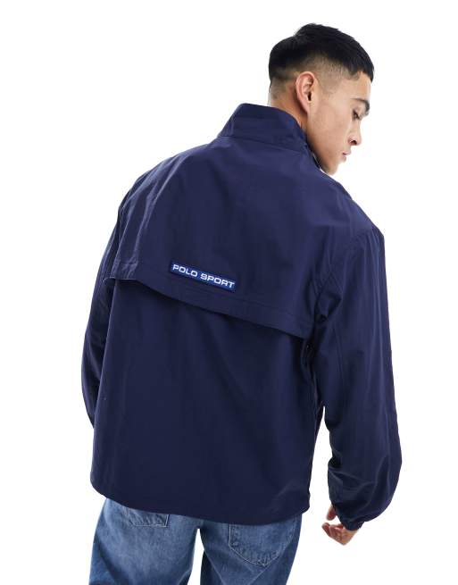 Polo Ralph Lauren Sport Capsule logo overhead lined windrunner in navy, 4 of 4