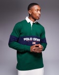 [Polo Ralph Lauren] Polo Ralph Lauren Sport Capsule logo rugby shirt in green S GREEN