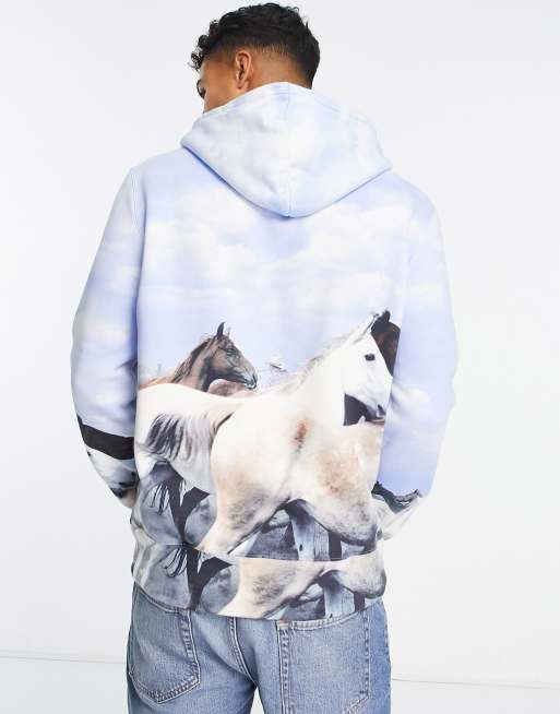 Polo Ralph Lauren Printed Cotton-Blend Hoodie White