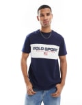 [Polo Ralph Lauren] Polo Ralph Lauren Sport Capsule logo t-shirt in navy S Navy/white