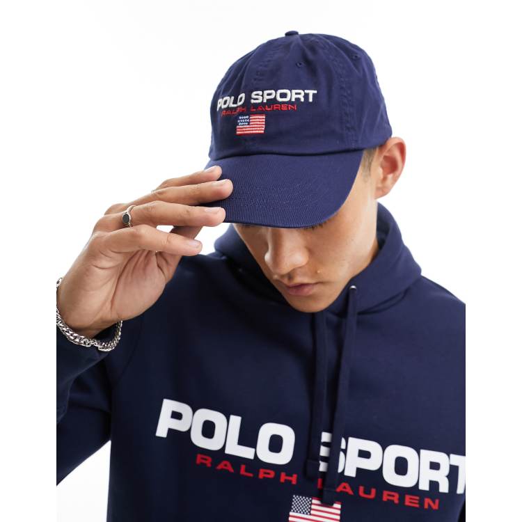 Polo Ralph Lauren Sport Capsule logo twill baseball cap in navy | ASOS