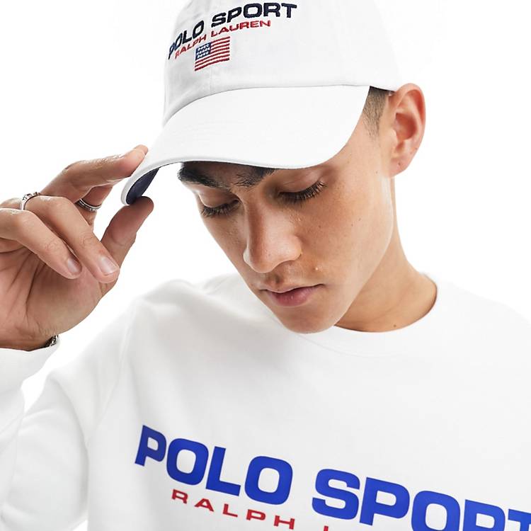Polo Ralph Lauren Sport Capsule logo twill baseball cap in white