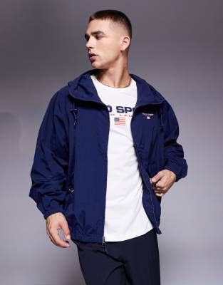 Polo Ralph Lauren Sport Capsule logo zip thru windrunner in navy 229.00 Grazia