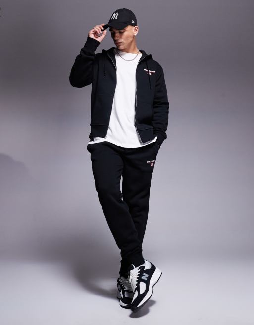 Polo Sport Black Full Zip Hoodie Zip Hoodie Mens Black Designer