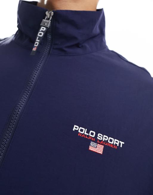 Polo Ralph Lauren – Sport Capsule – Marinblå vindjacka i anoraksmodell med foder och logga, 2 av 4