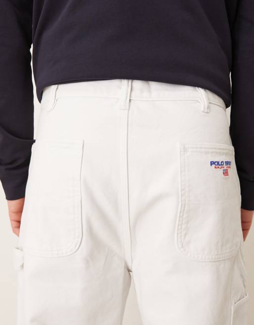 Polo Ralph Lauren - Sport Capsule - Pantalon ample style charpentier - Crème, 4 de 5