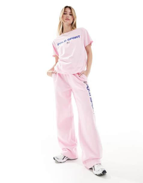 Polo Ralph Lauren - Sport Capsule - Pantalon de jogging avec logo sur le côté - Rose - view 1