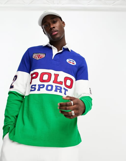 POLO SPORT ラガーシャツ　Polo by Ralph Lauren Polo Ralph Lauren Striped Sport Polo Shirt | Saks Fifth Avenue