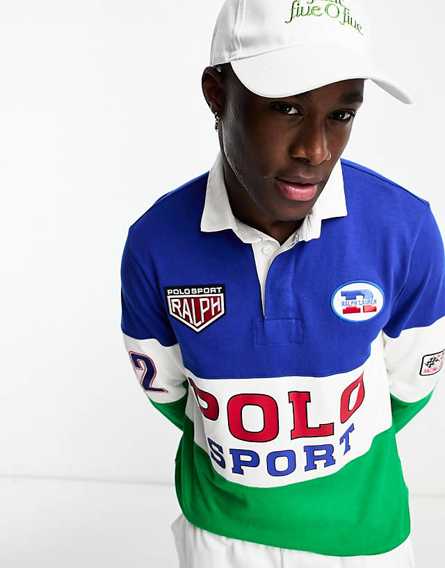 Polo Ralph Lauren - sport capsule racing colourblock rugby polo classic fit in multi