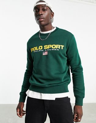 Polo Ralph Lauren Sport capsule retro flag logo sweatshirt in green