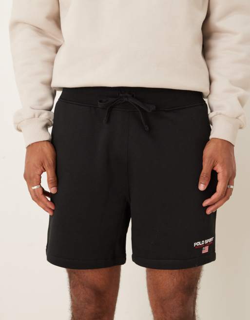 Polo Ralph Lauren - Sport Capsule - Short décontracté en molleton à logo drapeau - Noir, 4 de 5