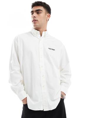 Polo Ralph Lauren Polo Ralph Lauren Sport capsule small logo pocket garment dyed oxford shirt in white