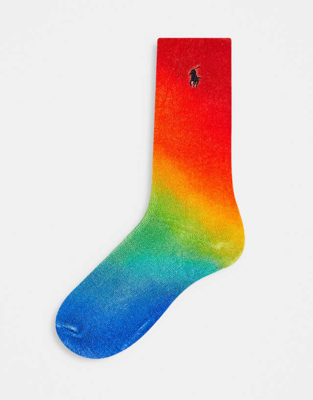 Polo Ralph Lauren sport capsule socks in tie dye with logo