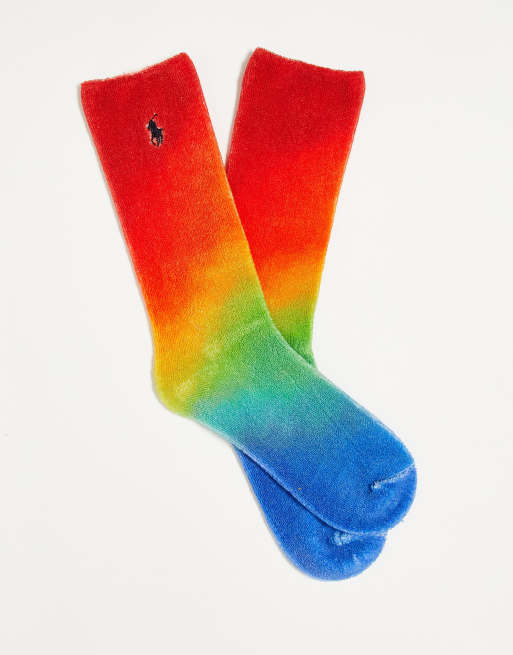 Polo Ralph Lauren sport capsule socks in tie dye with logo | ASOS